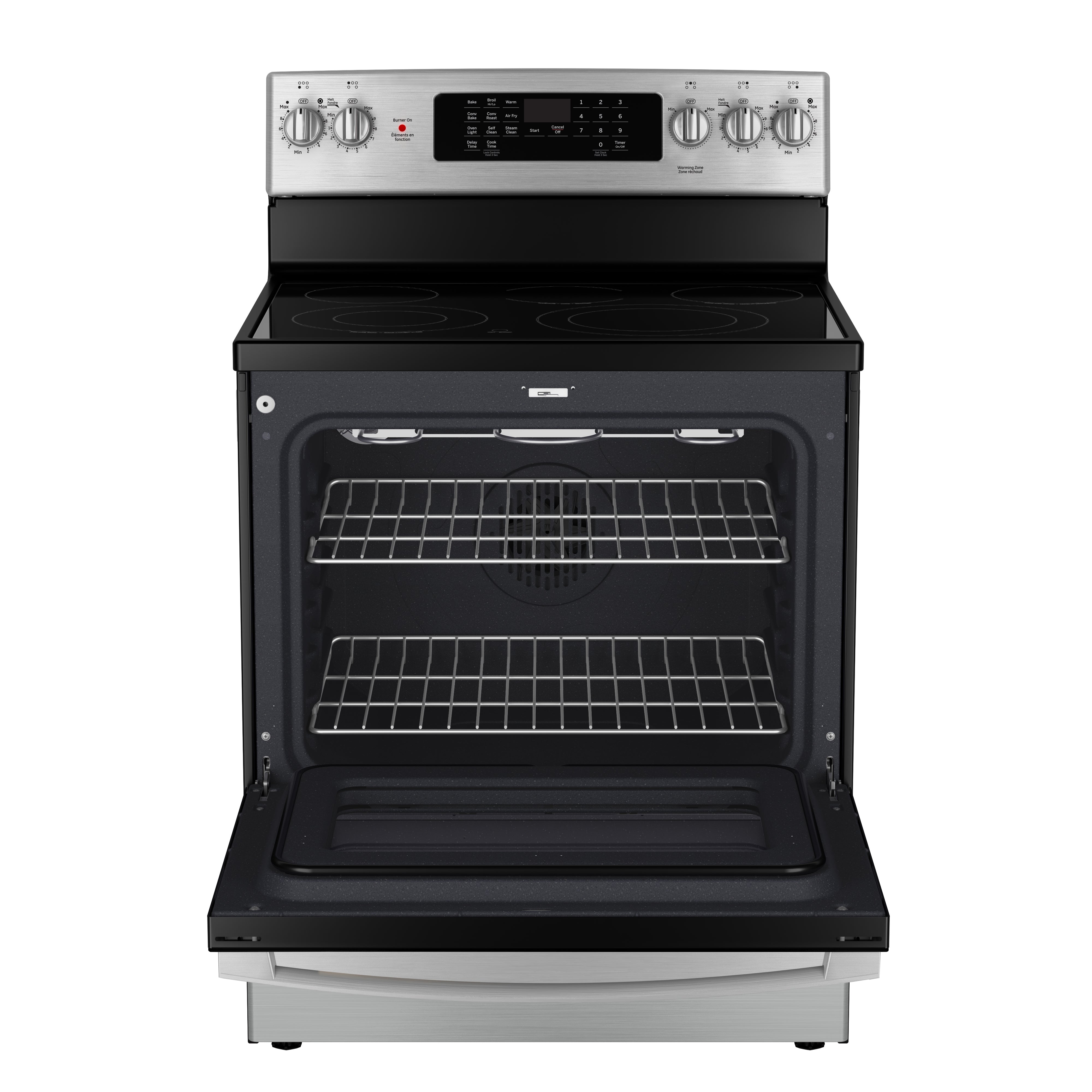 GE - 5 cu. ft Electric Range in Stainless - JCB840STSS