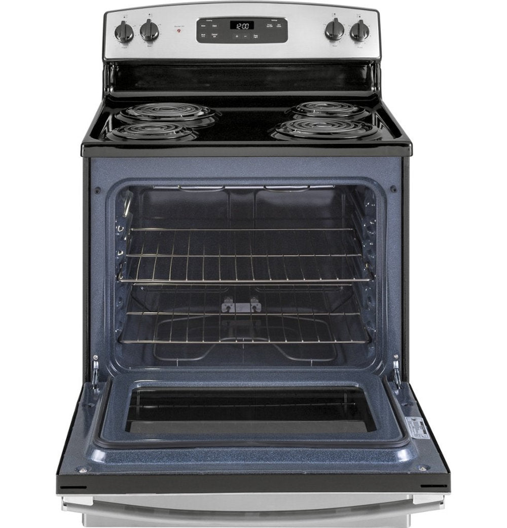 GE - 5 cu. ft Electric Range in Stainless - JCB890STSS
