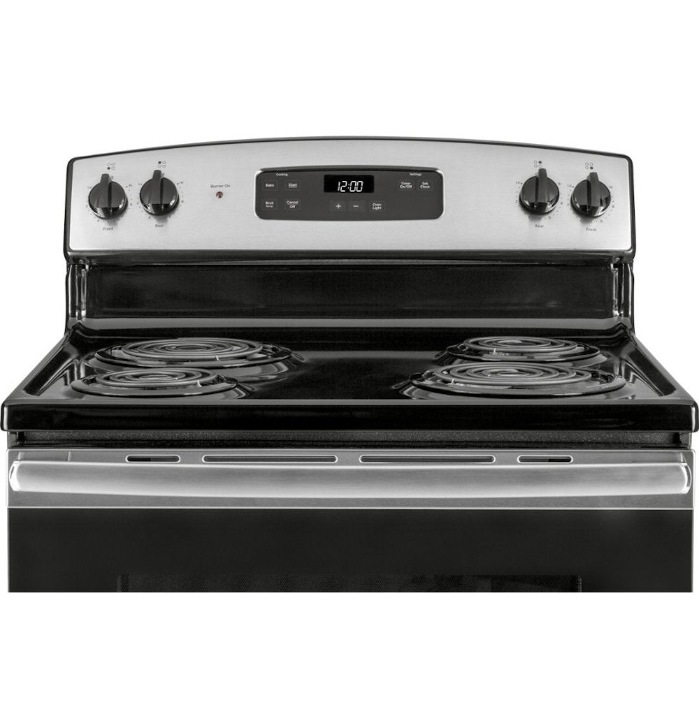 GE - 5 cu. ft Electric Range in Stainless - JCB890STSS
