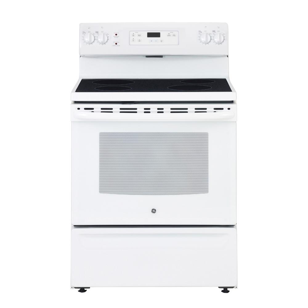 GE - 5 cu. ft Electric Range in White - JCBS630DKWW