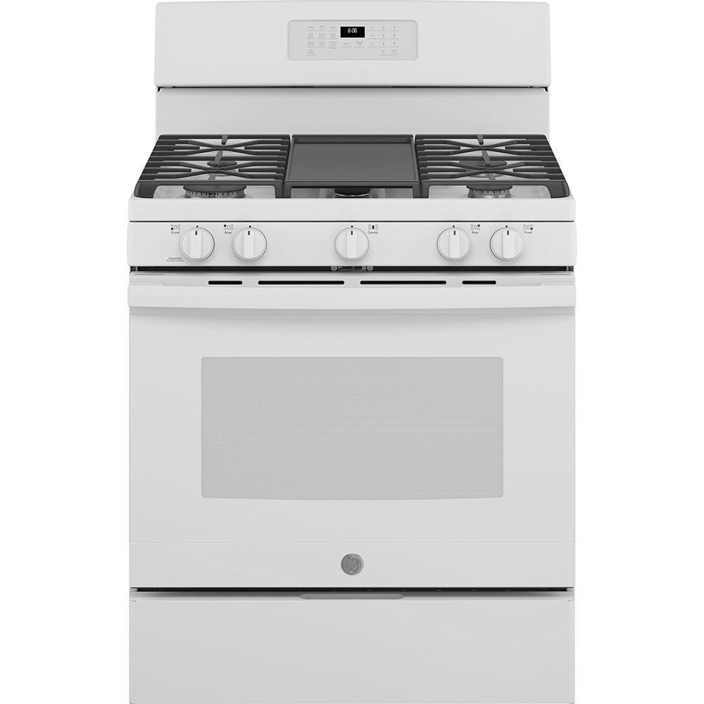 GE - 5 cu. ft Gas Range in White - JCGB660DPWW