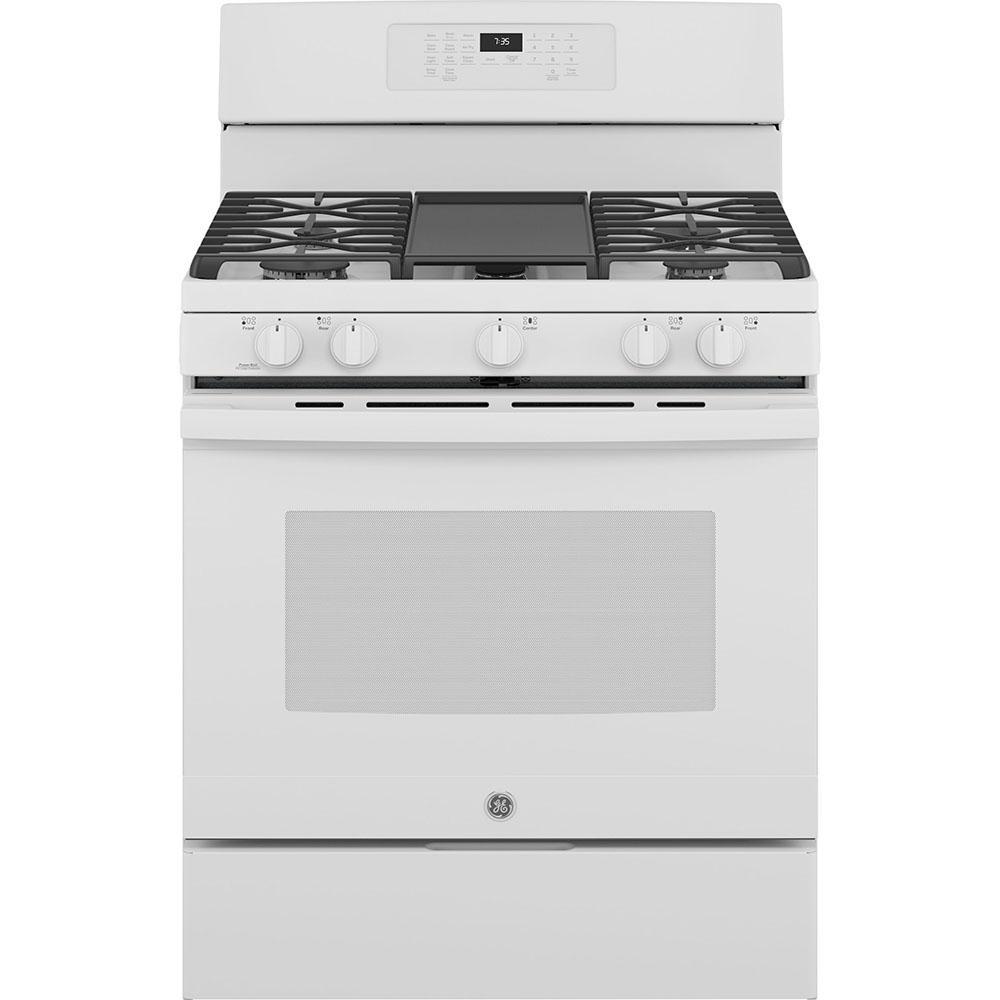 GE - 5 cu. ft Gas Range in White - JCGB735DPWW