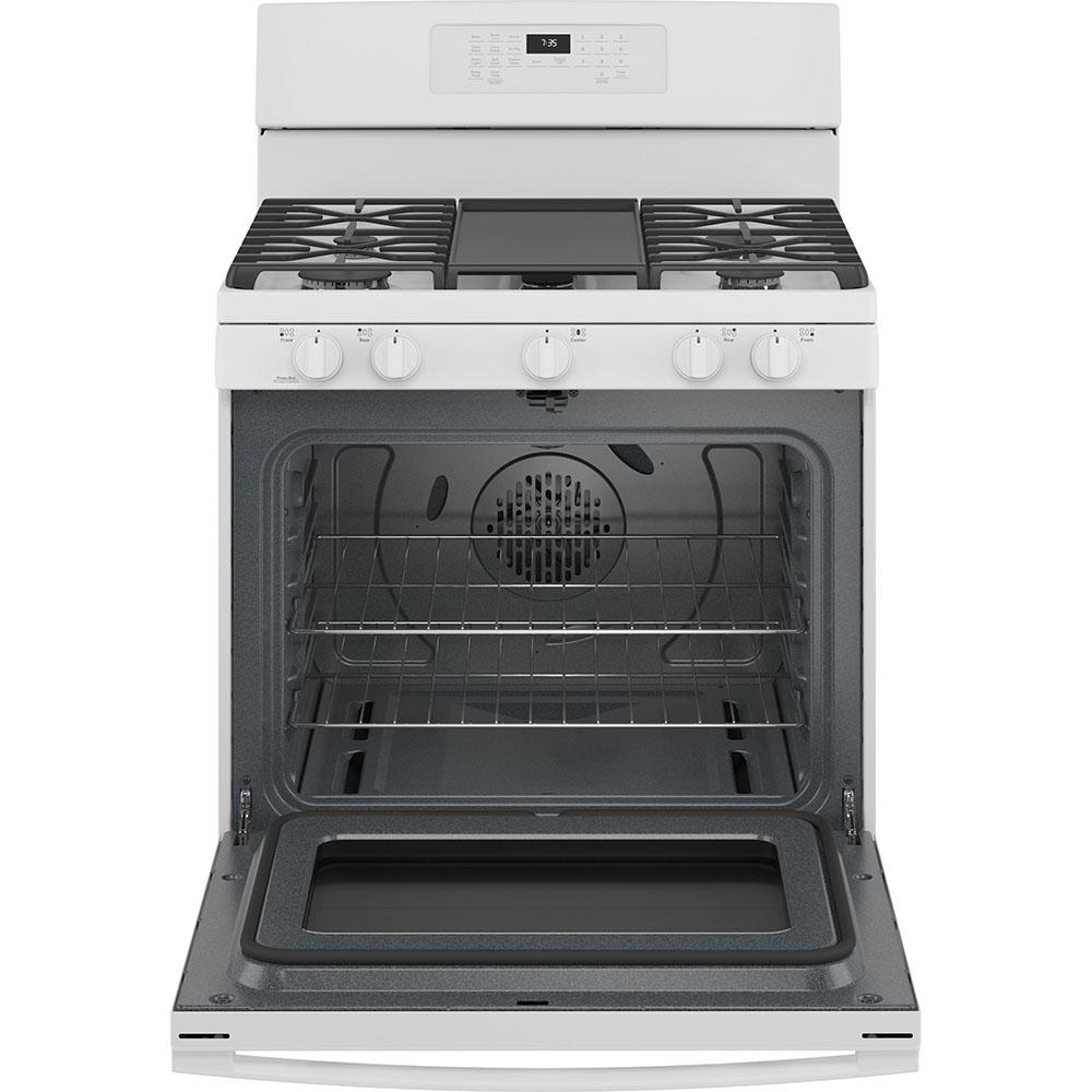 GE - 5 cu. ft Gas Range in White - JCGB735DPWW