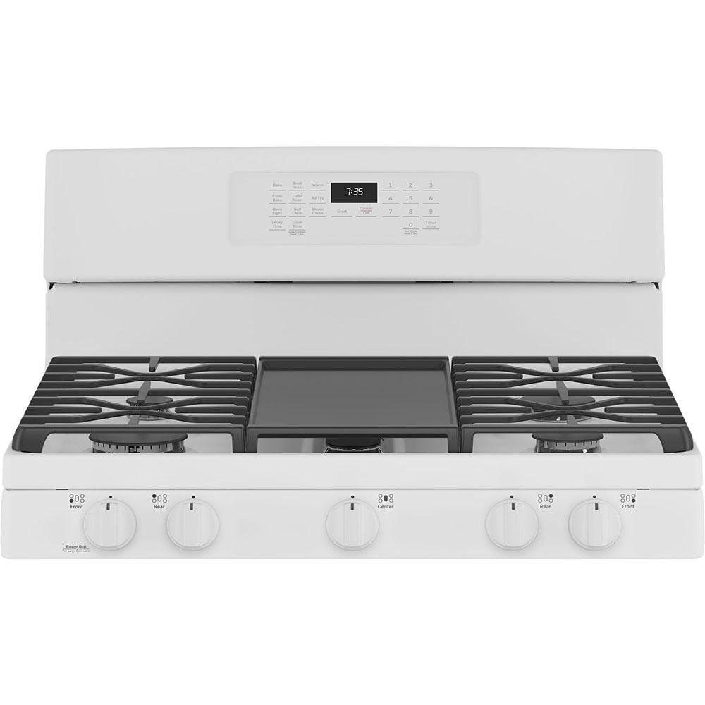 GE - 5 cu. ft Gas Range in White - JCGB735DPWW
