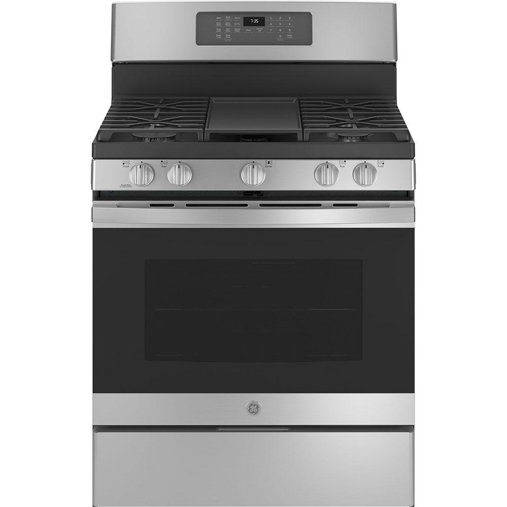 GE - 5 cu. ft Gas Range in Stainless - JCGB735SPSS