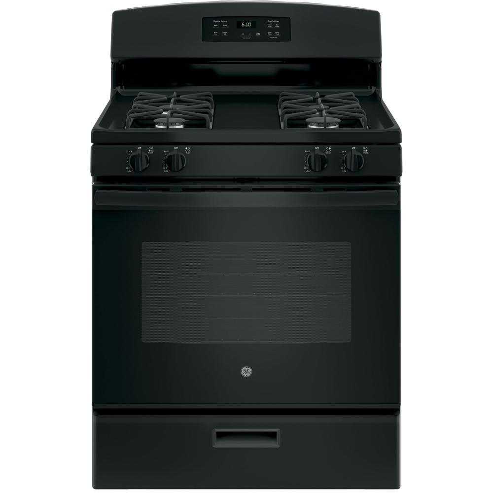GE - 5 cu. ft Gas Range in Black - JCGBS60DEKBB