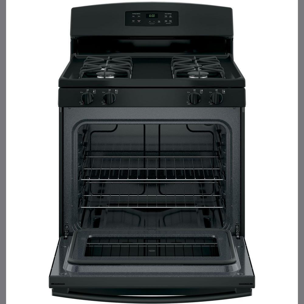 GE - 5 cu. ft Gas Range in Black - JCGBS60DEKBB