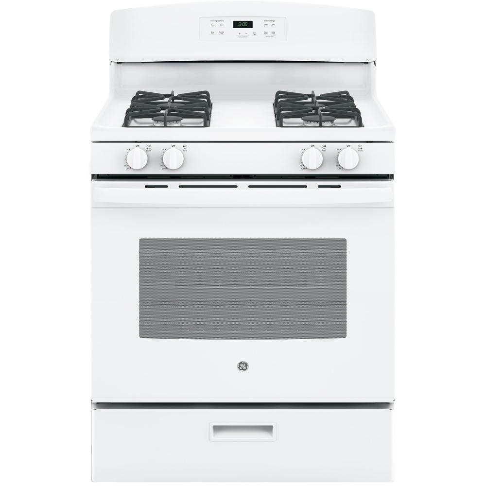 GE - 5 cu. ft Gas Range in White - JCGBS60DEKWW