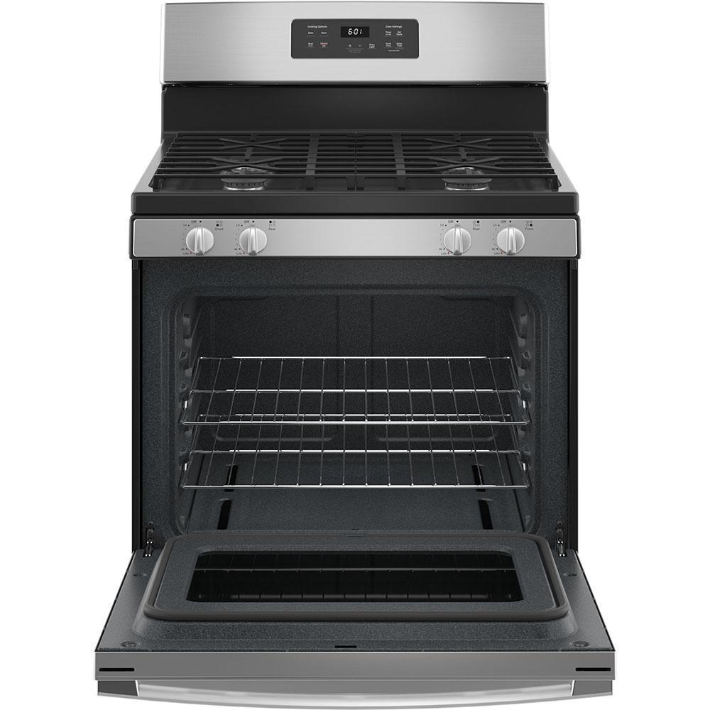 GE - 4.8 cu. ft Gas Range in Stainless - JCGBS61RPSS