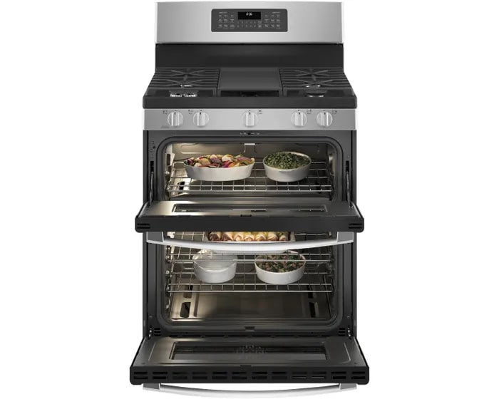 GE - 6.8 cu. ft Gas Range in Stainless - JCGBS86SPSS