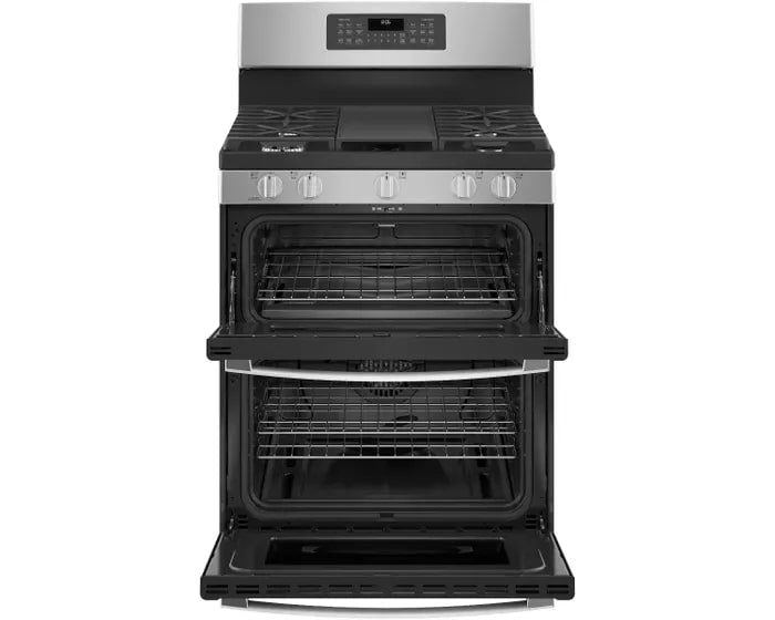 GE - 6.8 cu. ft Gas Range in Stainless - JCGBS86SPSS