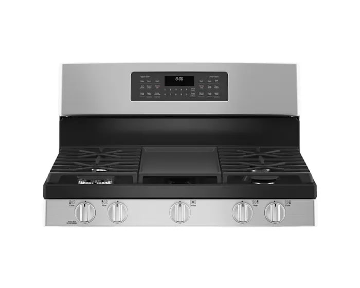 GE - 6.8 cu. ft Gas Range in Stainless - JCGBS86SPSS