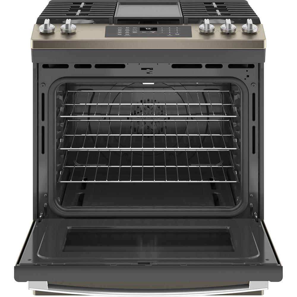 GE - 5.6 cu. ft Gas Range in Grey - JCGS760EPES