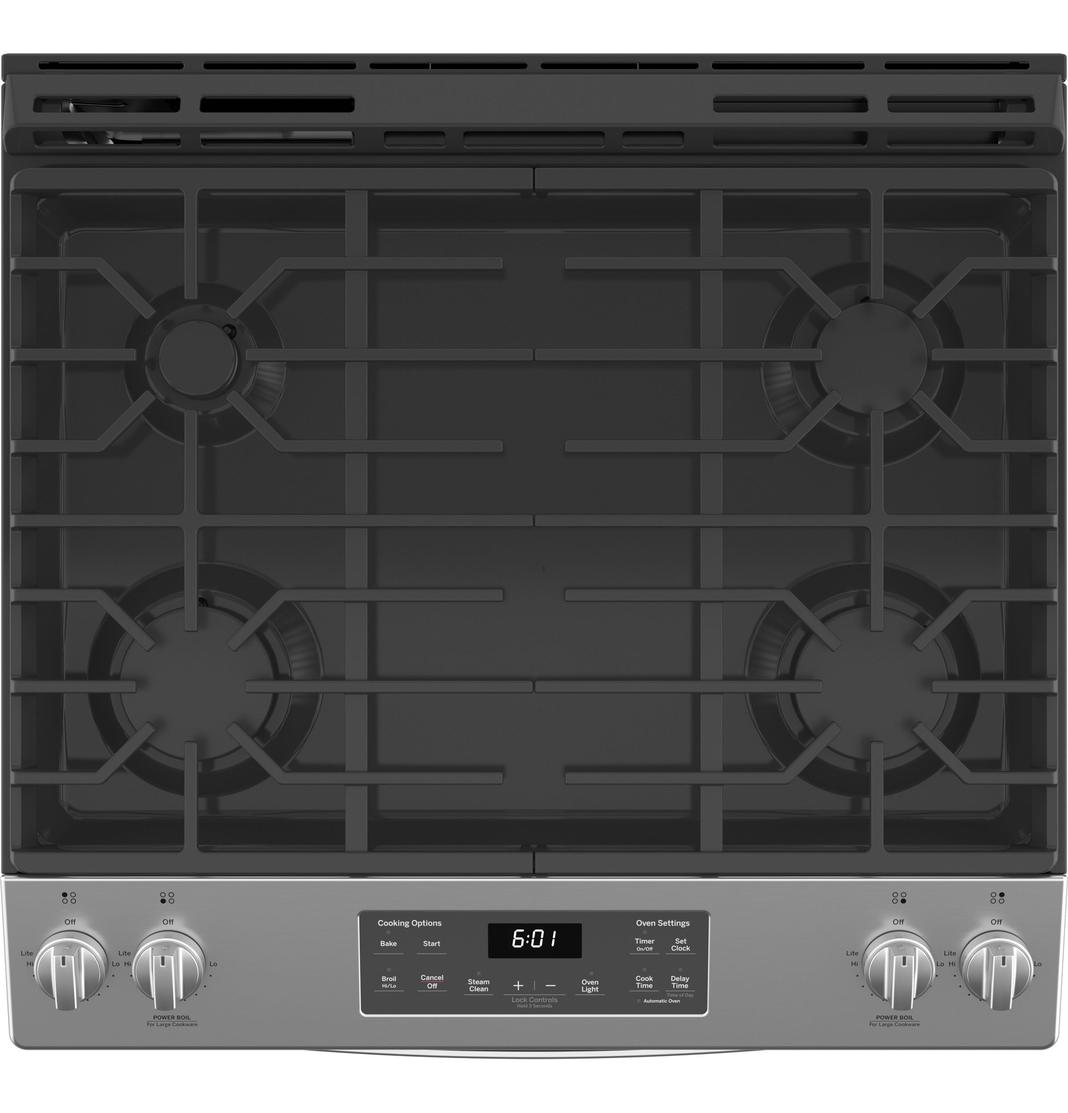 GE - 5.3 cu. ft Gas Range in Stainless - JCGSS61SPSS