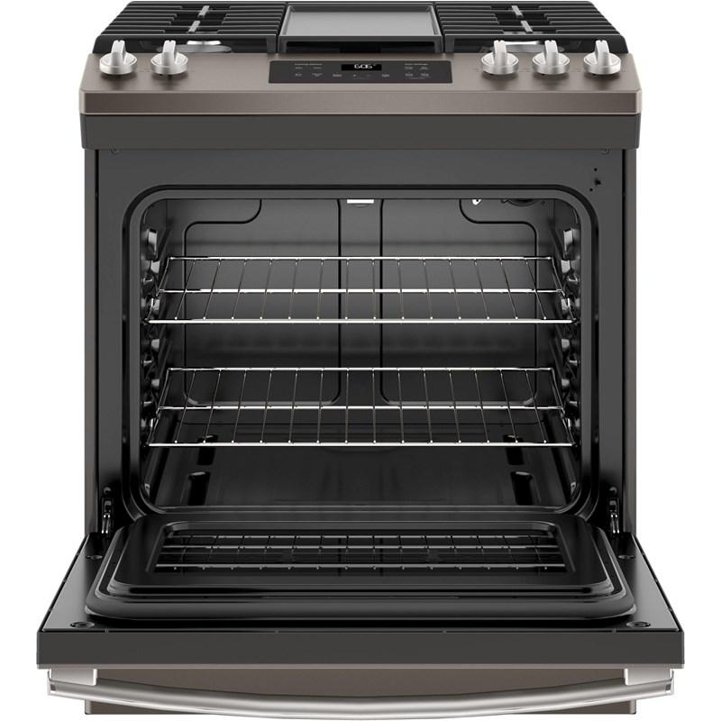 GE - 5.4 cu. ft Gas Range in Grey - JCGSS66EELES