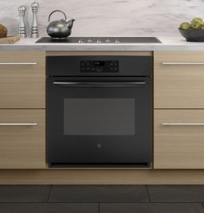 GE - 4.3 cu. ft Single Wall Oven in Black - JCK1000DFBB