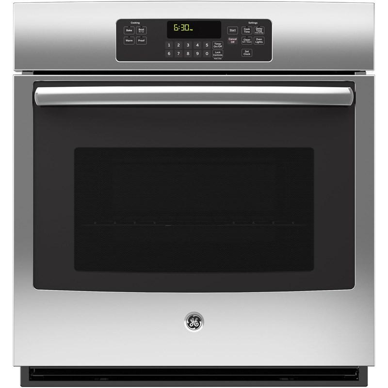GE - 4.3 cu. ft Single Wall Oven in Stainless - JCK3000SFSS