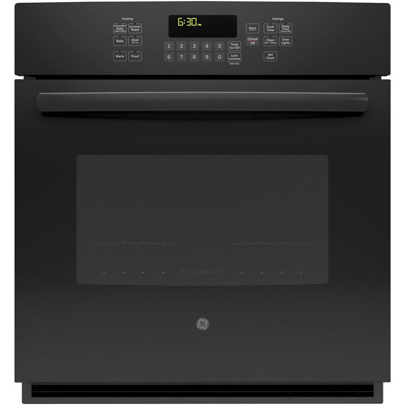 GE - 4.3 cu. ft Single Wall Oven in Black - JCK5000DFBB