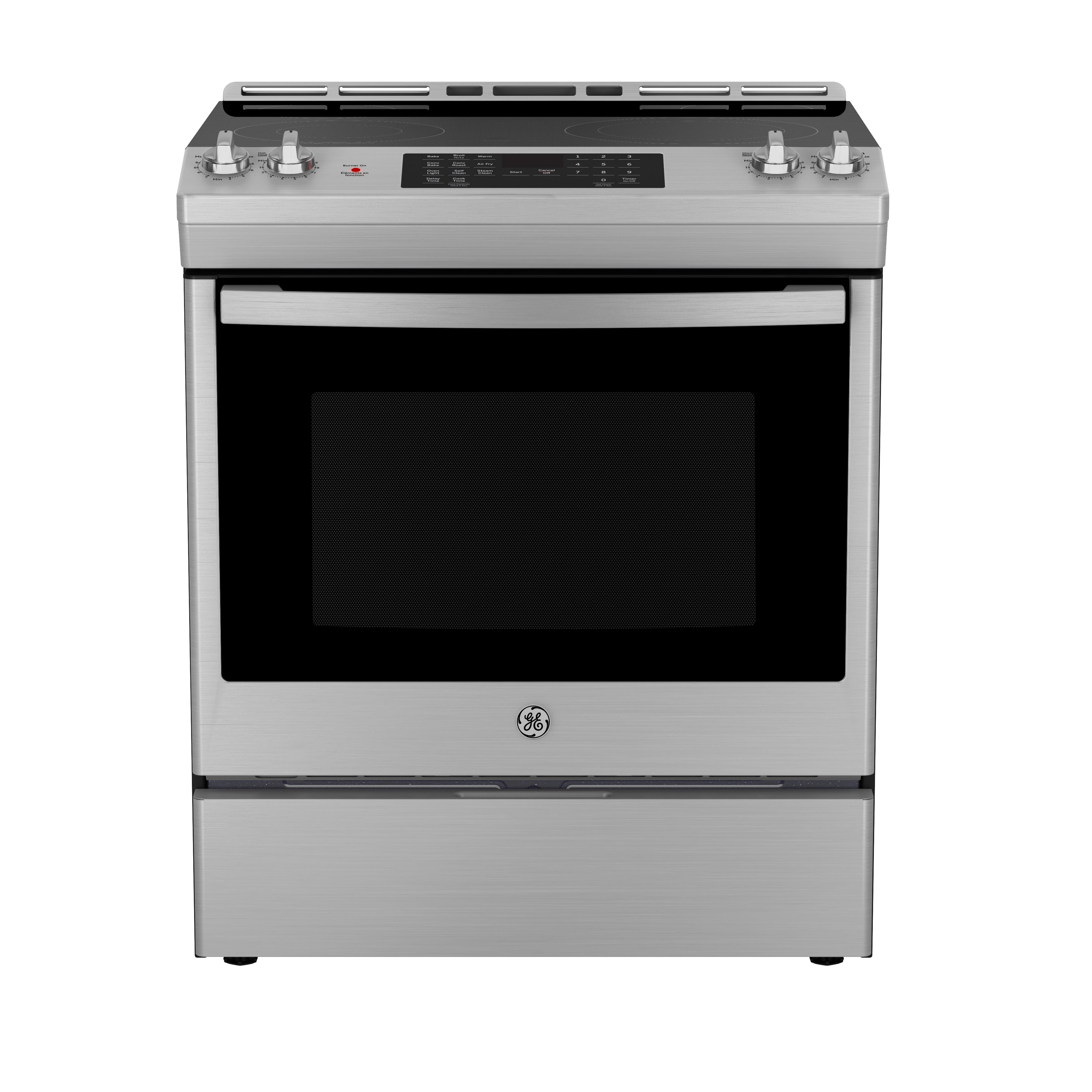 GE - 5 cu. ft Electric Range in Stainless - JCS830SVSS