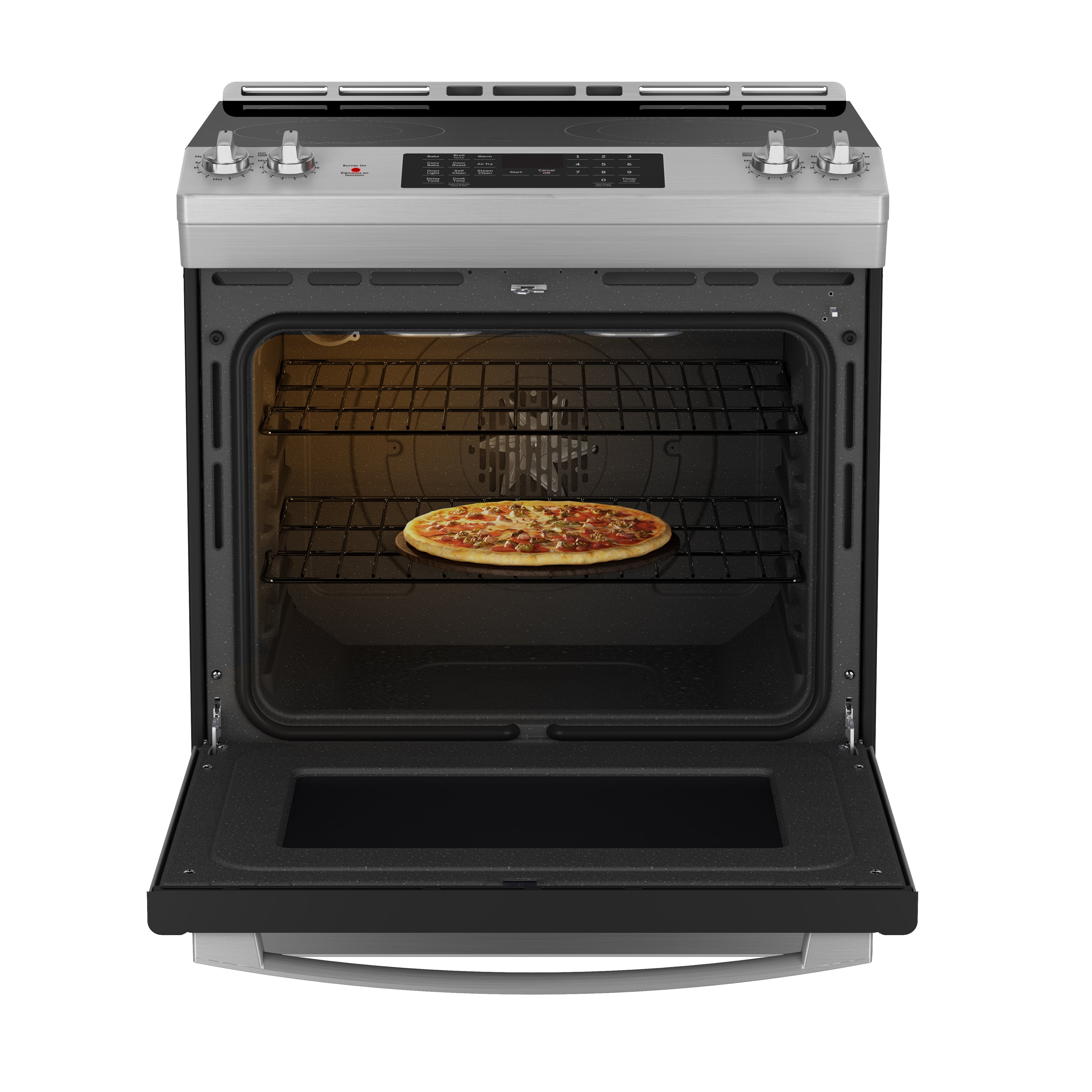GE - 5 cu. ft Electric Range in Stainless - JCS830SVSS