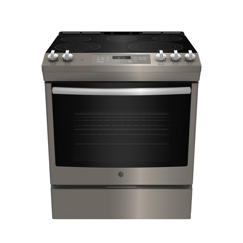 GE - 5.3 cu. ft Electric Range in Grey - JCS840EMES