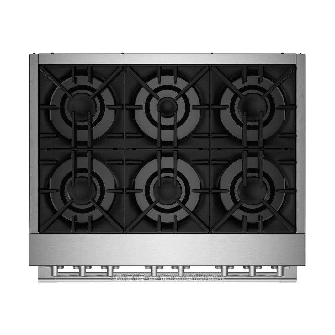 Jennair - 5.1 cu. ft Dual Fuel Range in Stainless - JDRP436HL