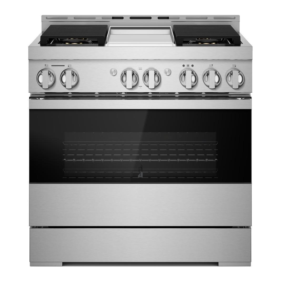 Jennair - 5.1 cu. ft Dual Fuel Range in Black - JDRP536HM