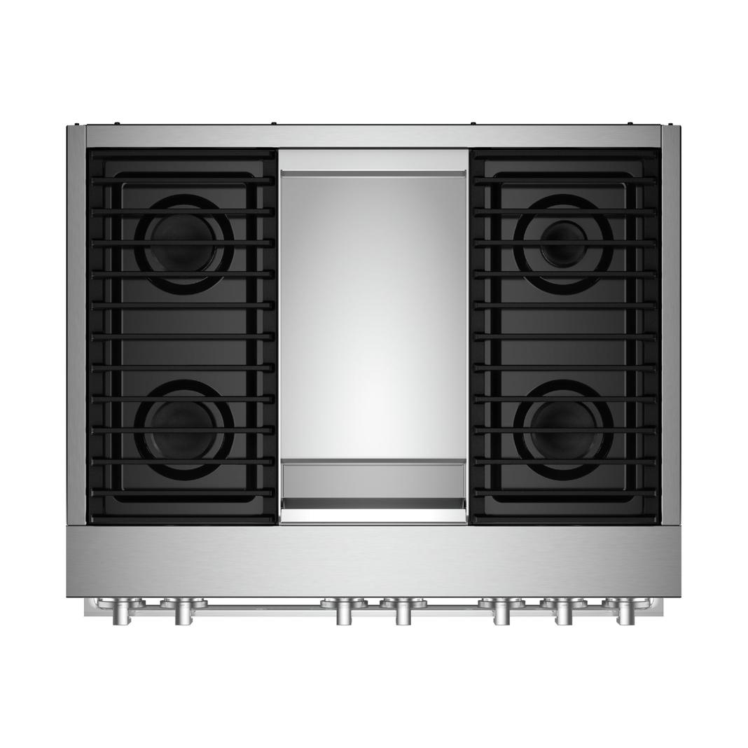 Jennair - 5.1 cu. ft Dual Fuel Range in Black - JDRP536HM