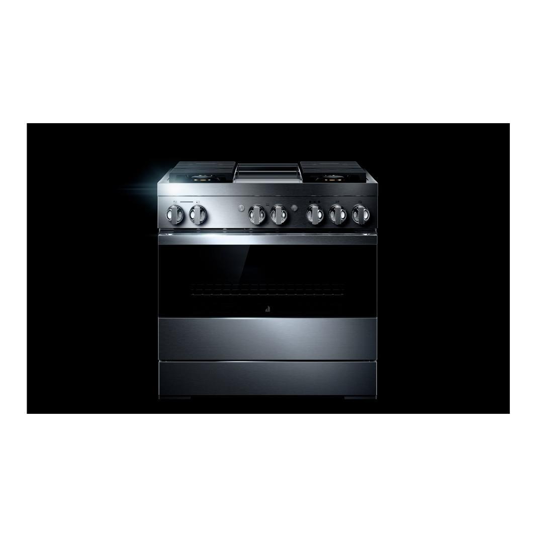 Jennair - 5.1 cu. ft Dual Fuel Range in Black - JDRP536HM