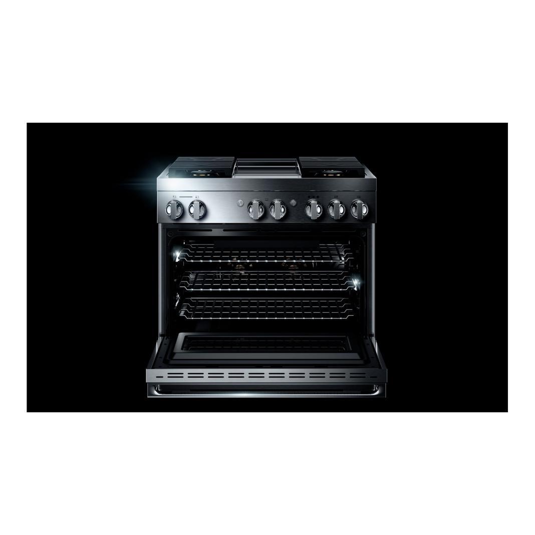Jennair - 5.1 cu. ft Dual Fuel Range in Black - JDRP536HM