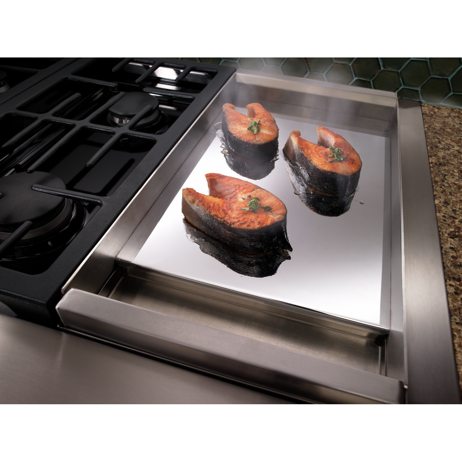 JennAir - 4.1 Right cu. ft / 2.2 Left cu. ft Dual Fuel Range in Stainless - JDRP548WP