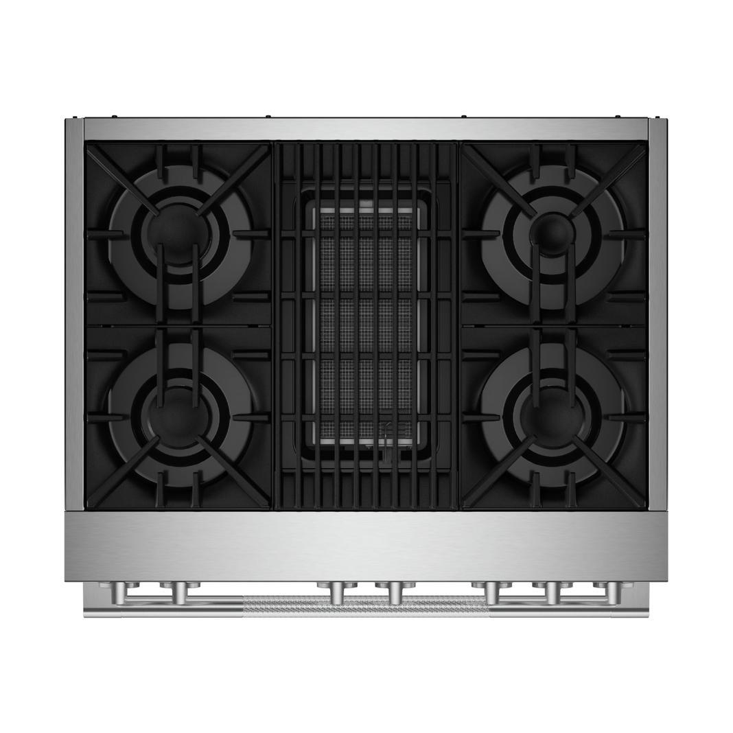 Jennair - 5.1 cu. ft Dual Fuel Range in Stainless - JDRP636HL