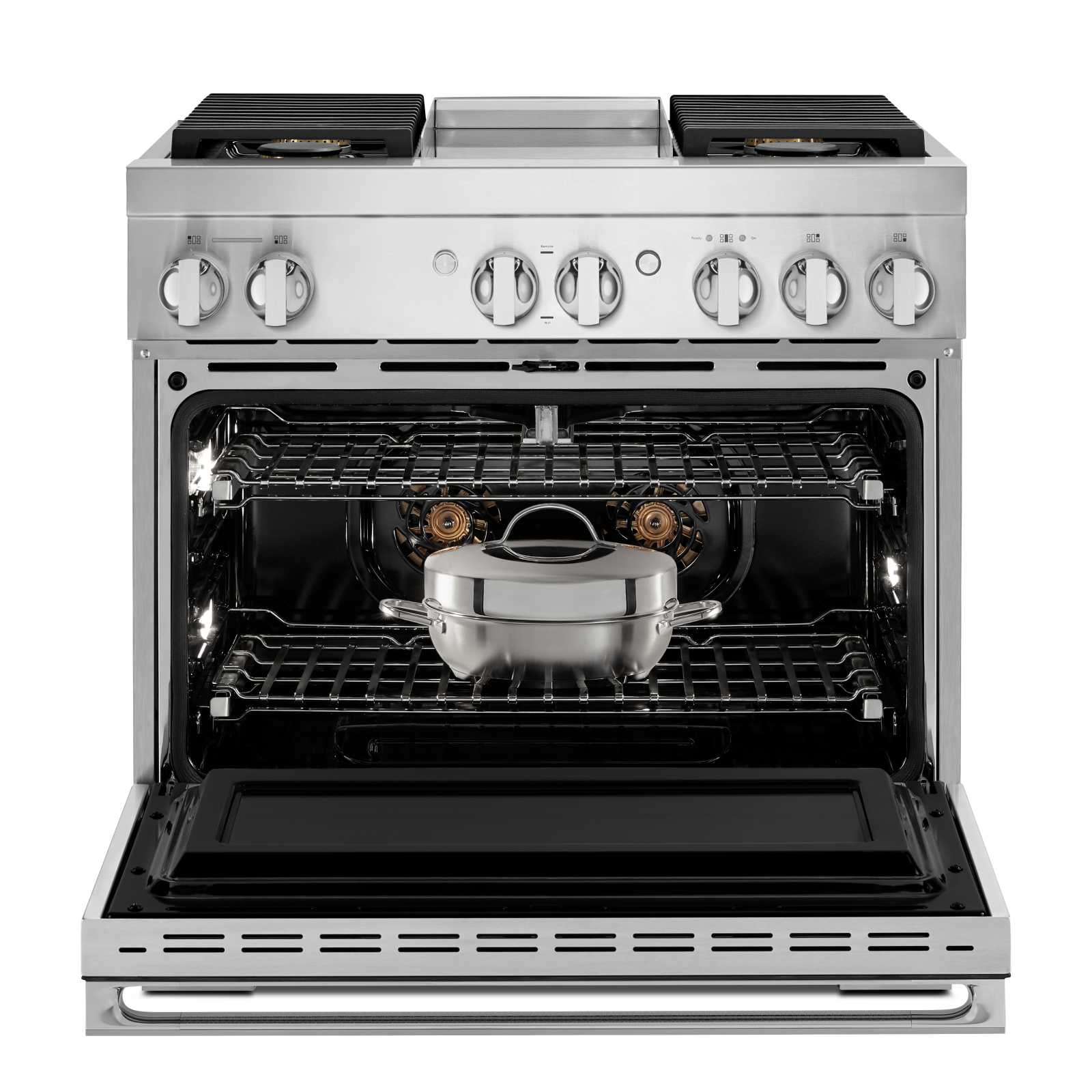 JennAir - 5.1 cu. ft Dual Fuel Range in Stainless - JDSP536HM