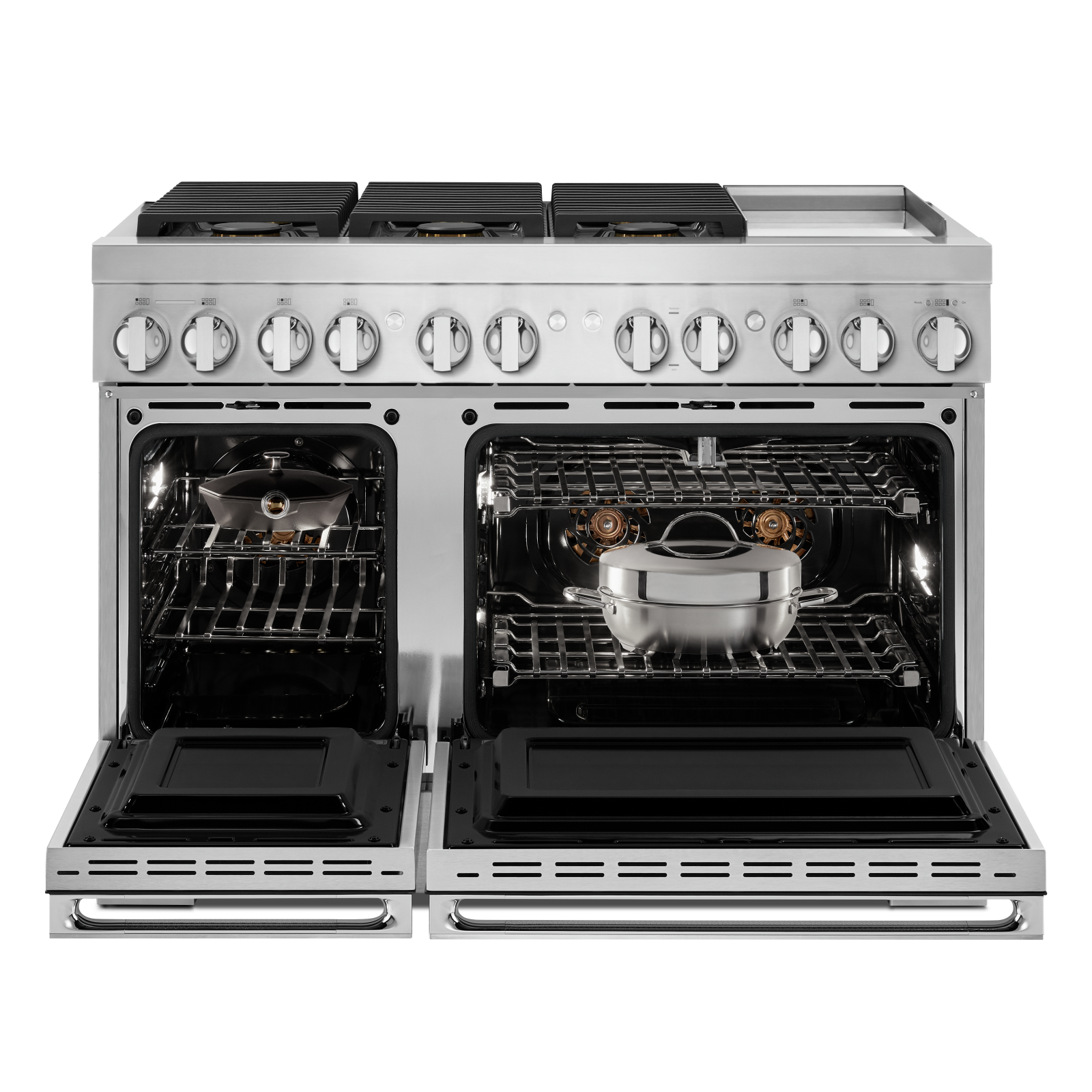 JennAir - 6.3 cu. ft Dual Fuel Range in Stainless - JDSP548HM