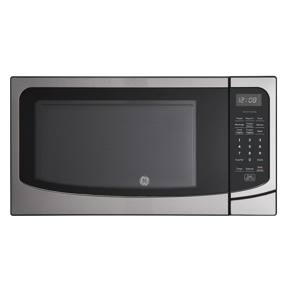 GE - 1.6 cu. Ft Counter top Microwave in Stainless - JEB2167RMSS