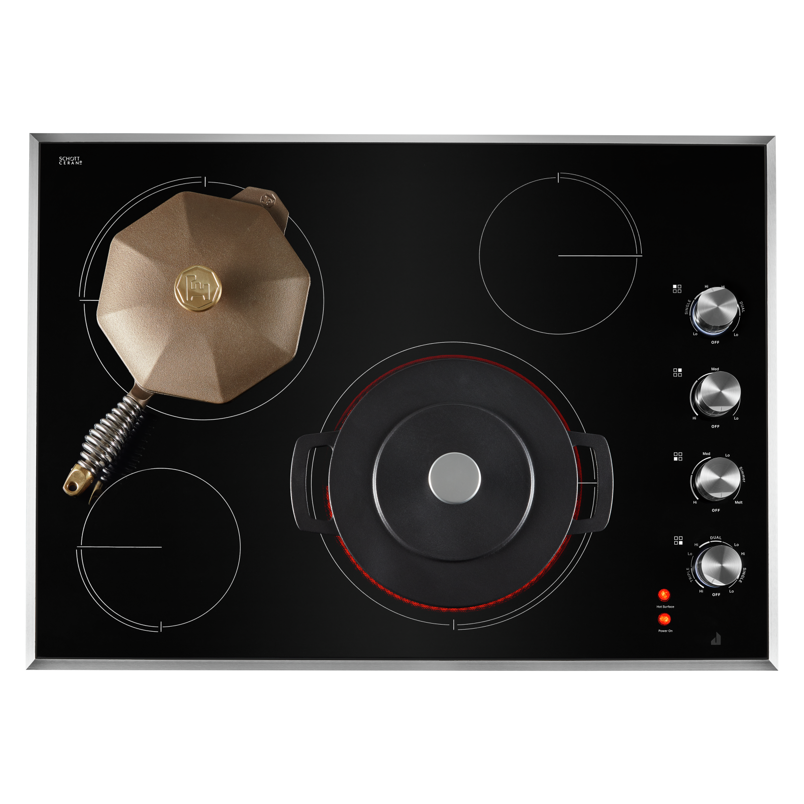 JennAir - 30.8125 inch wide Electric Cooktop in Stainless - JEC3430HS