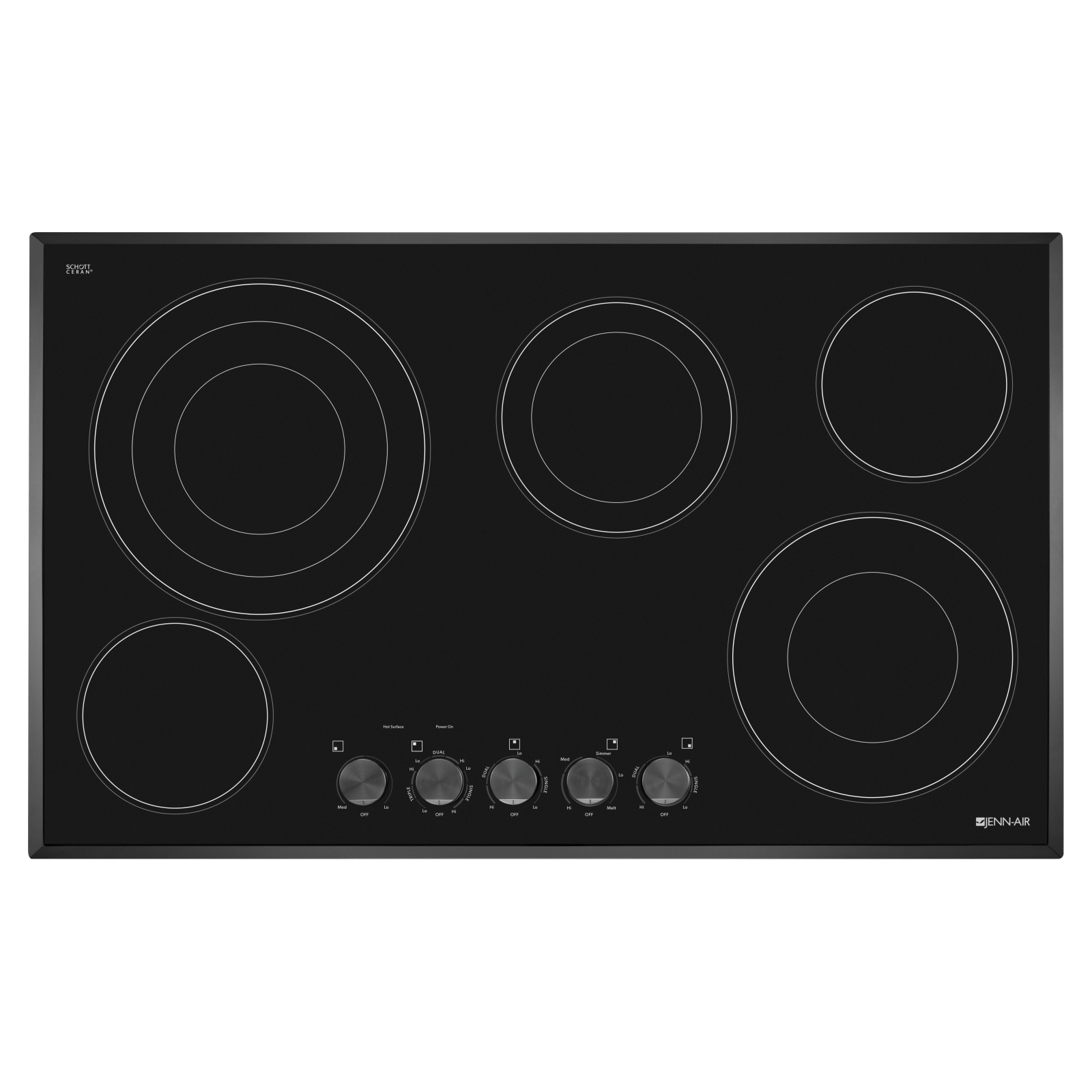 JennAir - 36.875 inch wide Electric Cooktop in Black - JEC3536BB