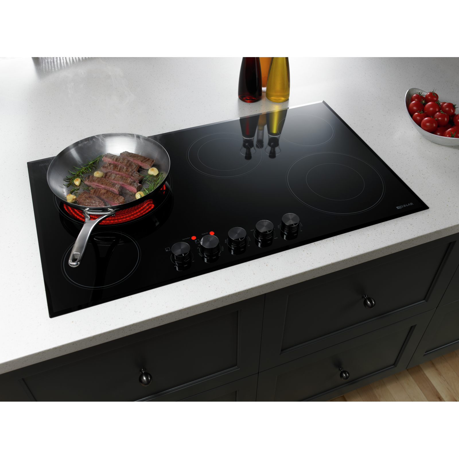 JennAir - 36.875 inch wide Electric Cooktop in Black - JEC3536BB