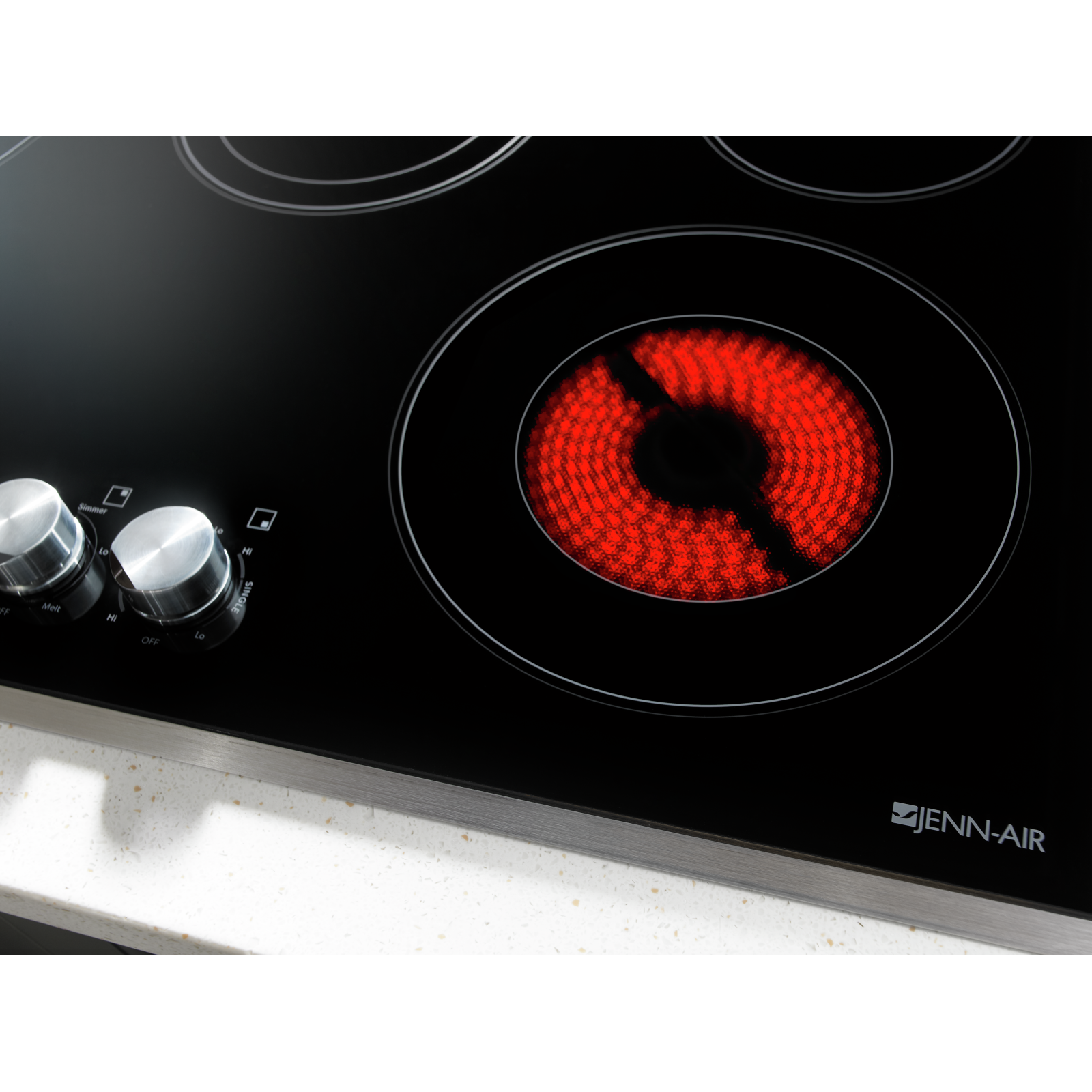 JennAir - 36.875 Inch Electric Cooktop in Stainless - JEC3536BS