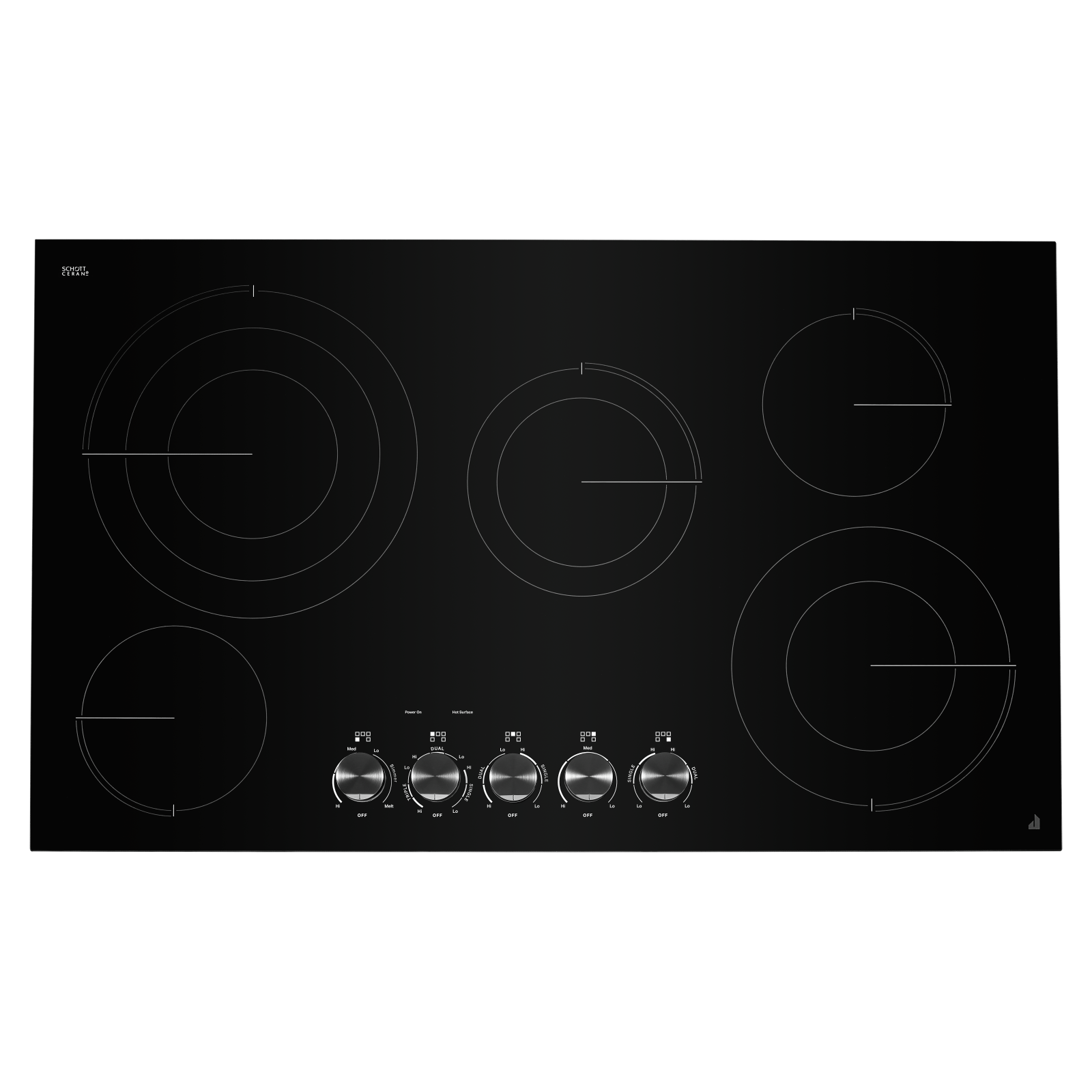 JennAir - 36.3125 inch wide Electric Cooktop in Black - JEC3536HB