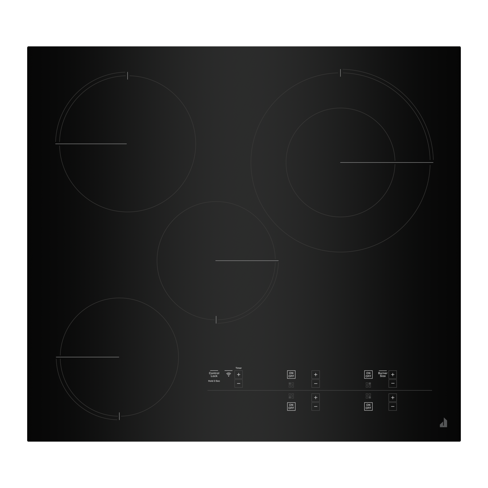 JennAir - 23.8125 inch wide Electric Cooktop in Black - JEC4424KB