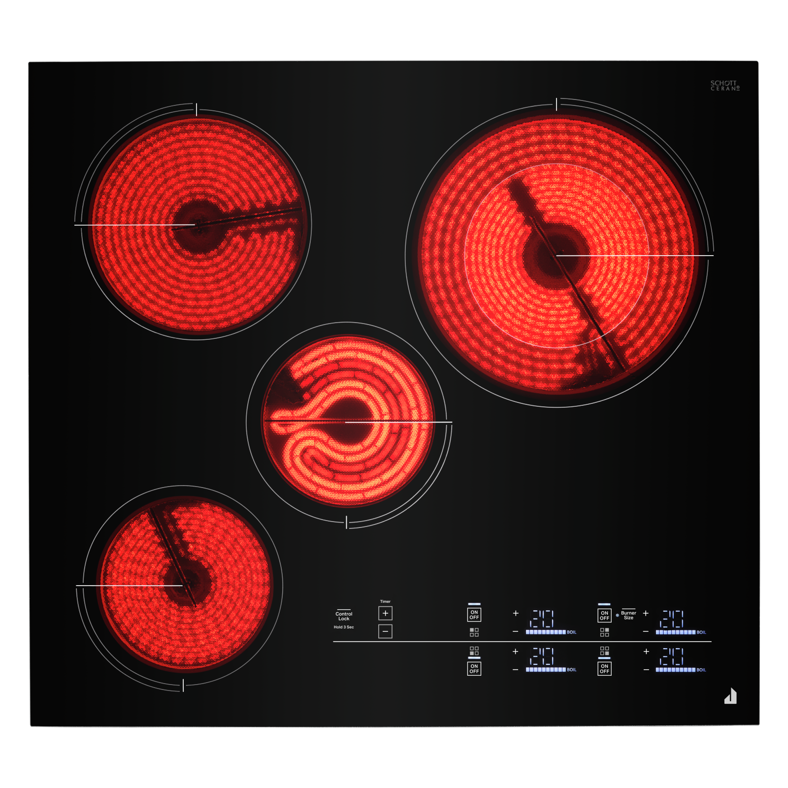 JennAir - 23.8125 inch wide Electric Cooktop in Black - JEC4424KB