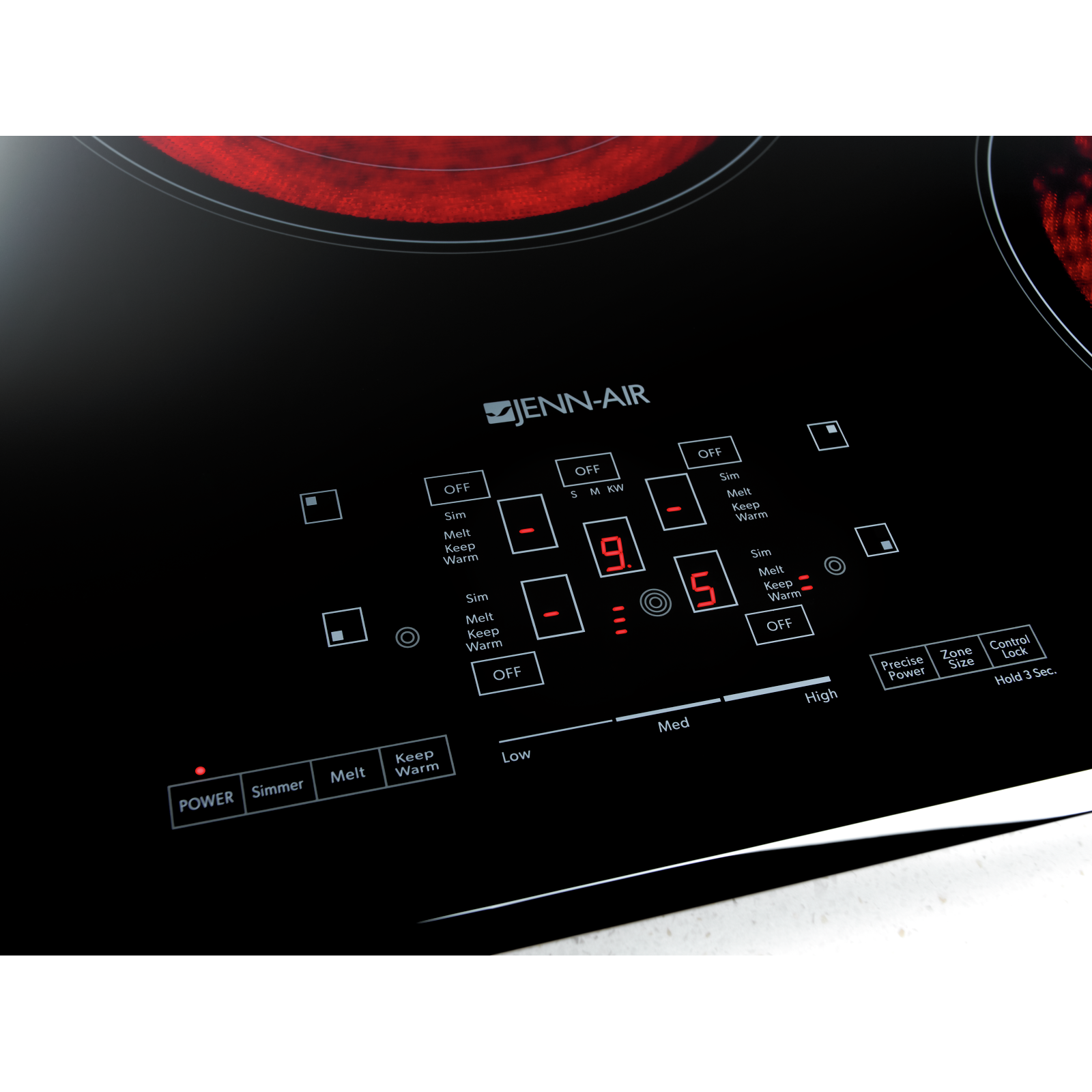 JennAir - 36.875 Inch Electric Cooktop in Black - JEC4536BB