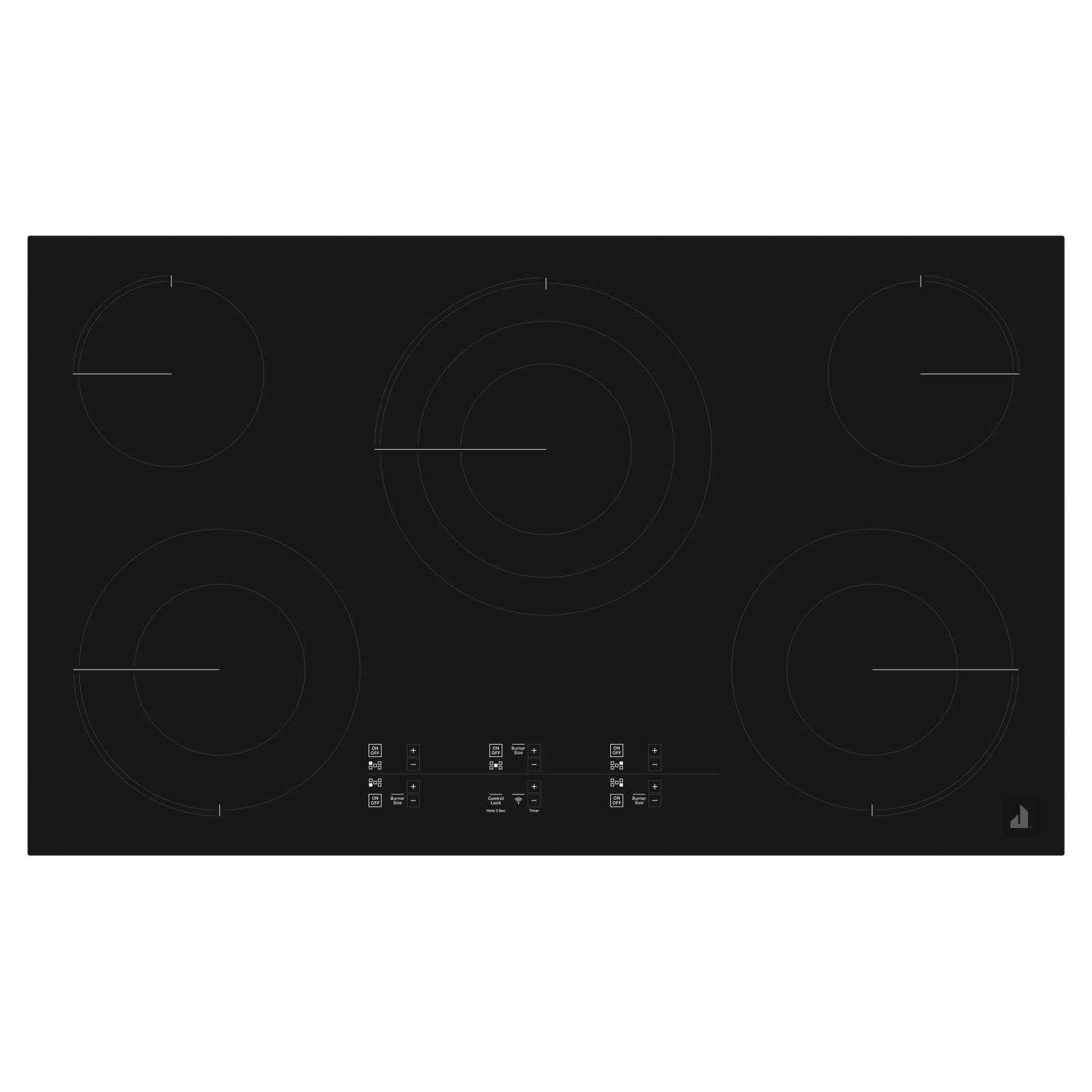 JennAir - 36.3125 inch wide Electric Cooktop in Black - JEC4536KB