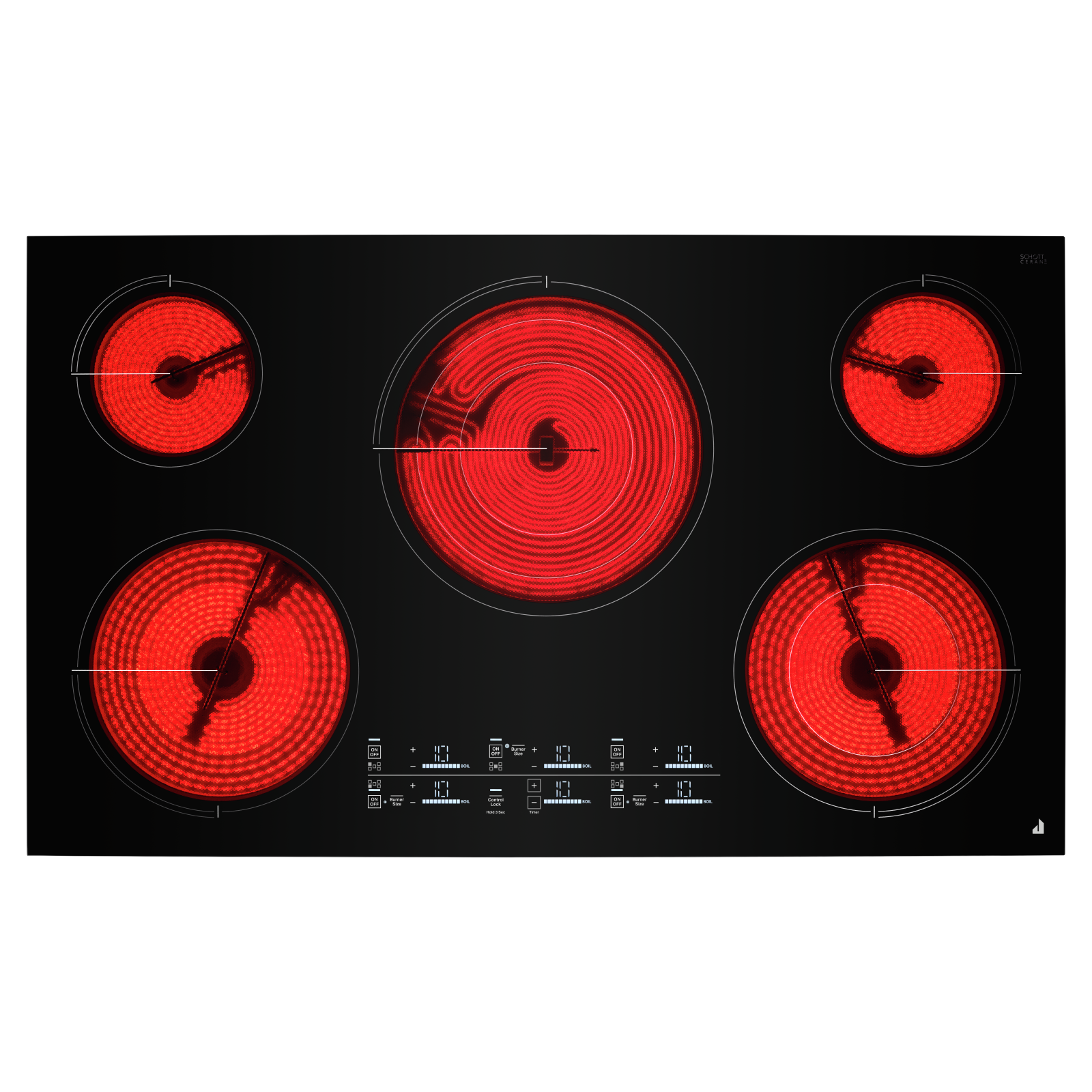 JennAir - 36.3125 inch wide Electric Cooktop in Black - JEC4536KB