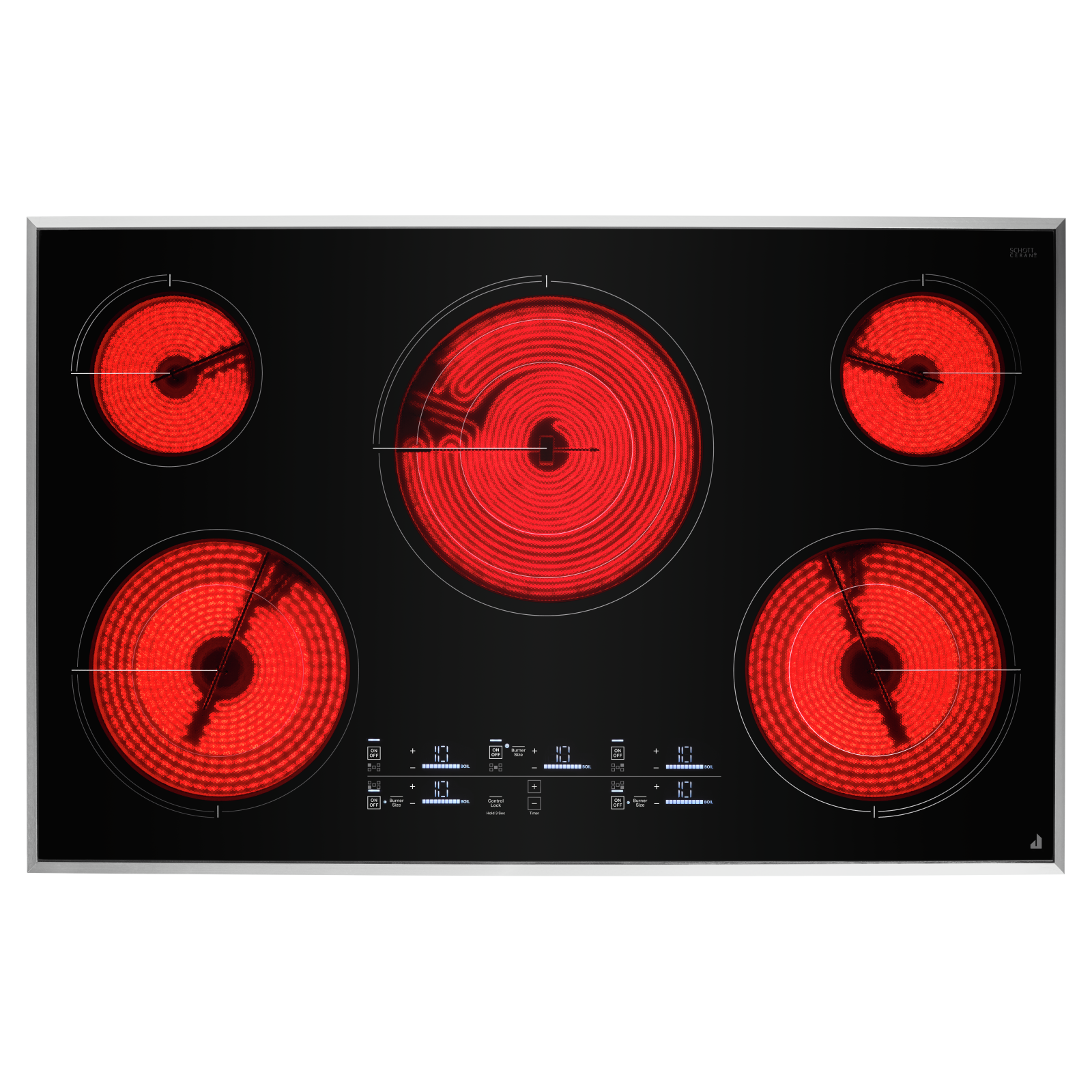 JennAir - 36.3125 inch wide Electric Cooktop in Stainless - JEC4536KS