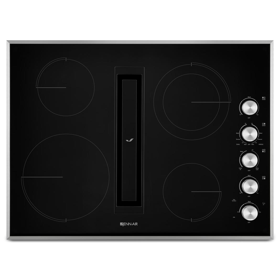 Jennair 30.9 inch wide Downdraft Cooktop in Stainless JED3430GS