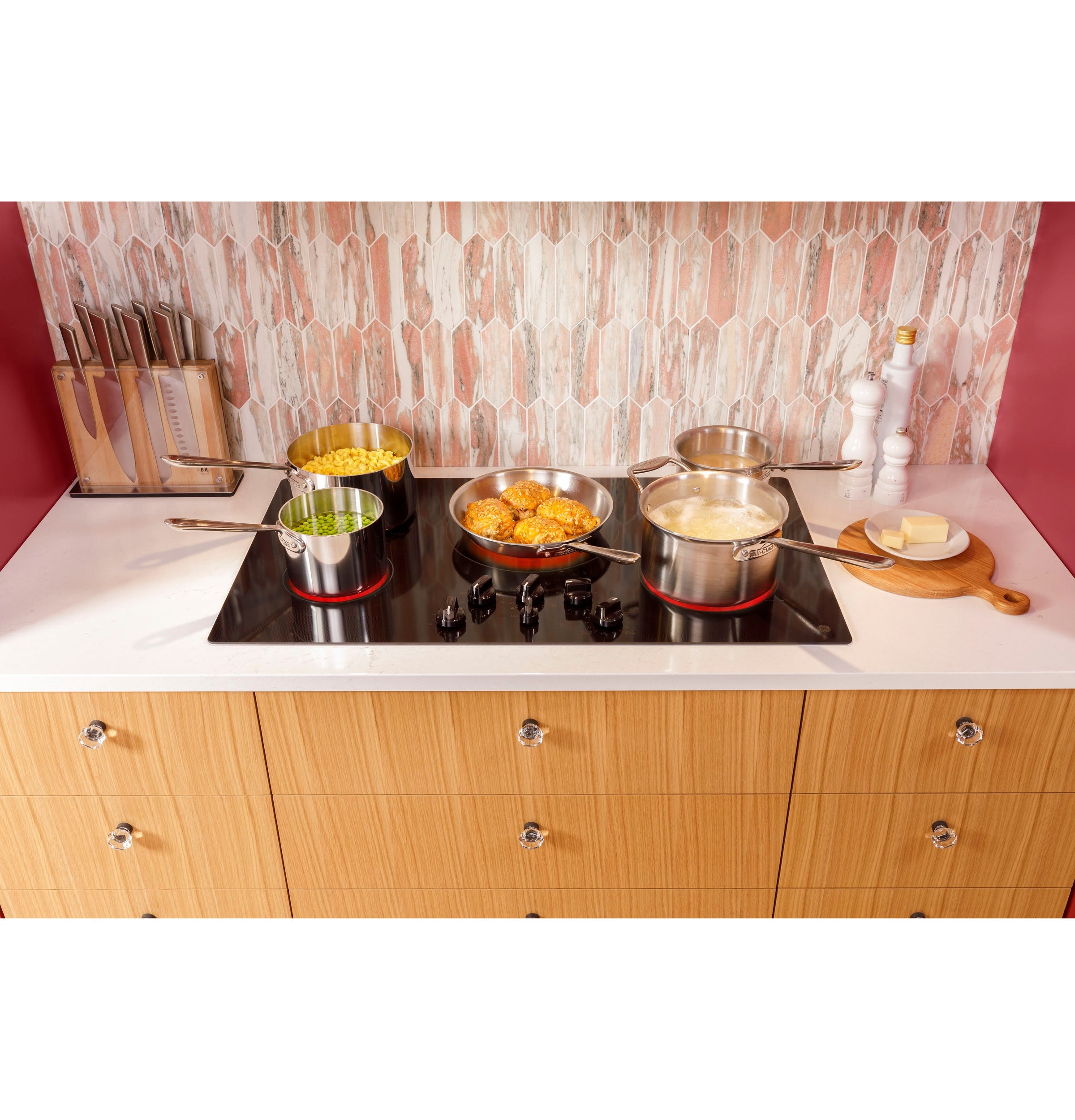 GE - 29.8 Inch Electric Cooktop in Stainless - JEP5030STSS