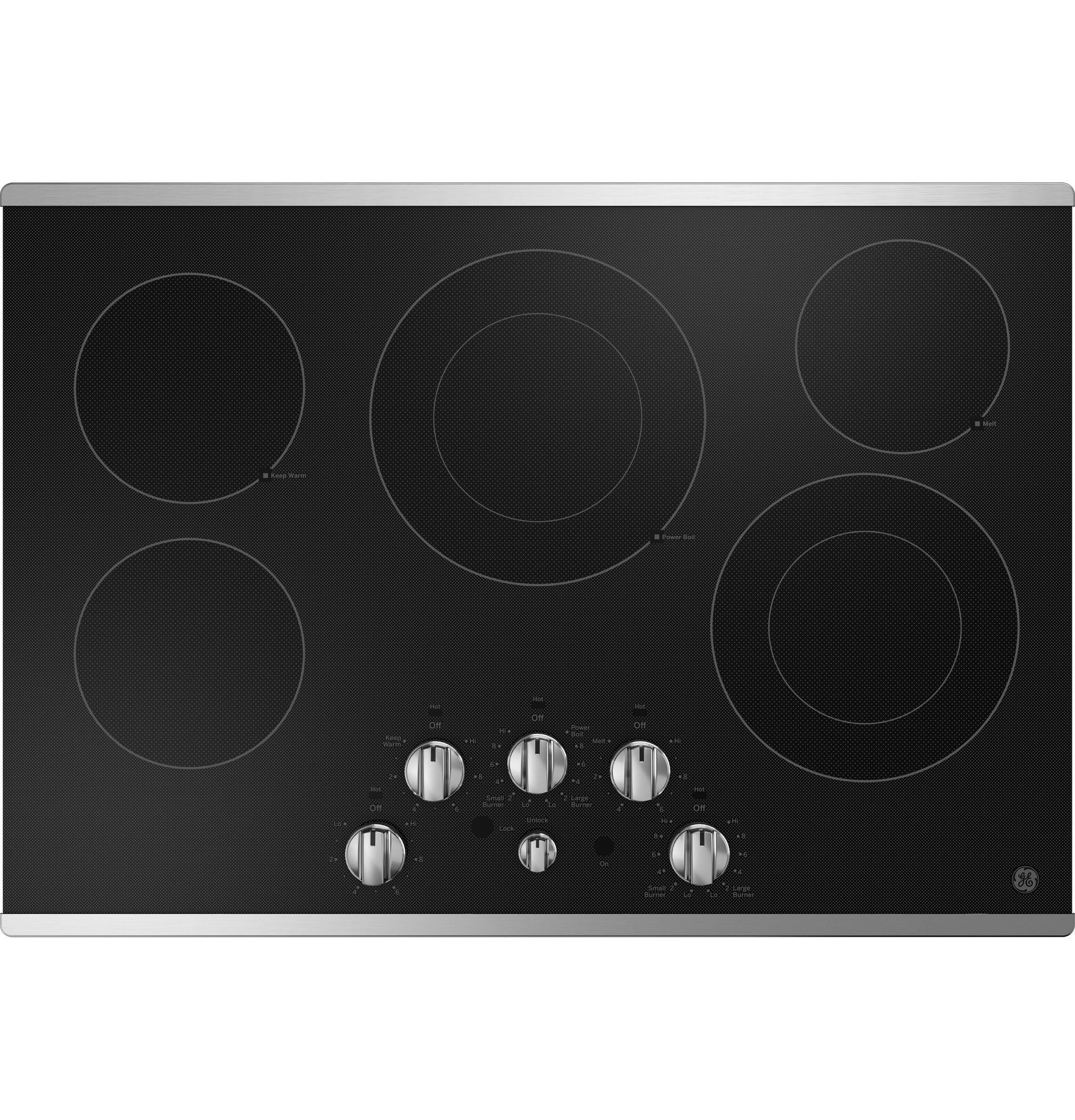 GE - 29.8 Inch Electric Cooktop in Stainless - JEP5030STSS