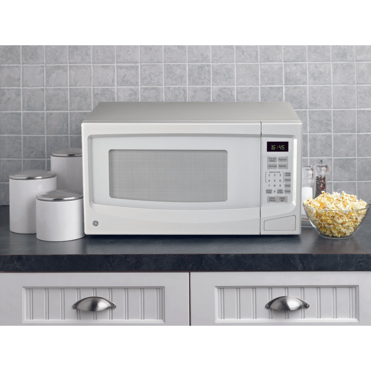 GE - 1.1 cu. Ft Counter top Microwave in White - JES1145WTC